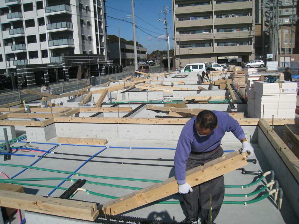 上棟準備中